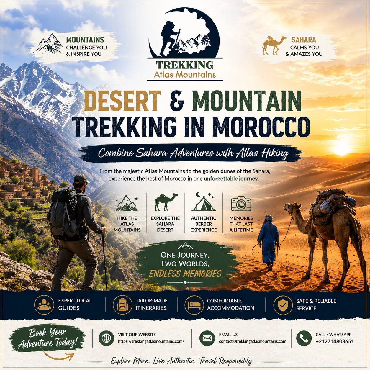 Desert and Mountain Trekking in Morocco